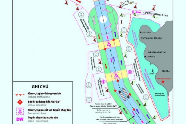 HƯỚNG DẪN TÀU HOẠT ĐỘNG TRÊN HỆ THỐNG PHÂN LUỒNG HÀNG HẢI TẠI VỊNH GÀNH RÁI